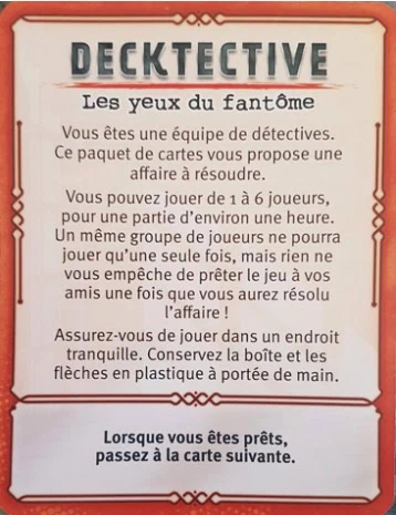 Test de Decktective : Les Yeux du Fantôme