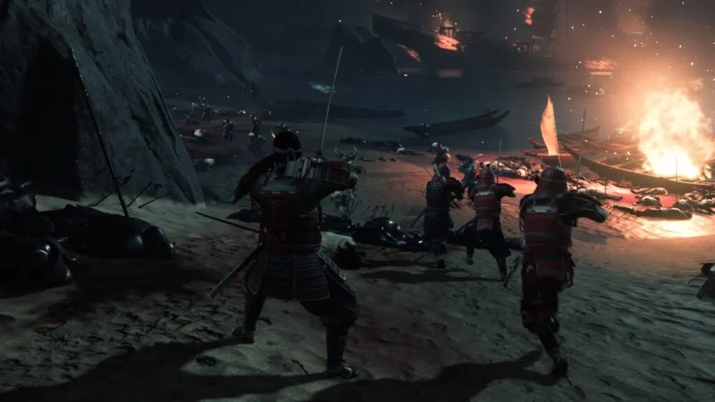 Combat sur la plage Ghost of Tsushima
