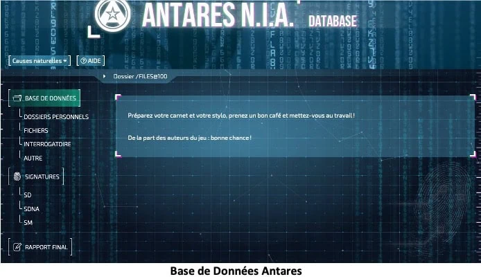 Test de Detective Saison 1