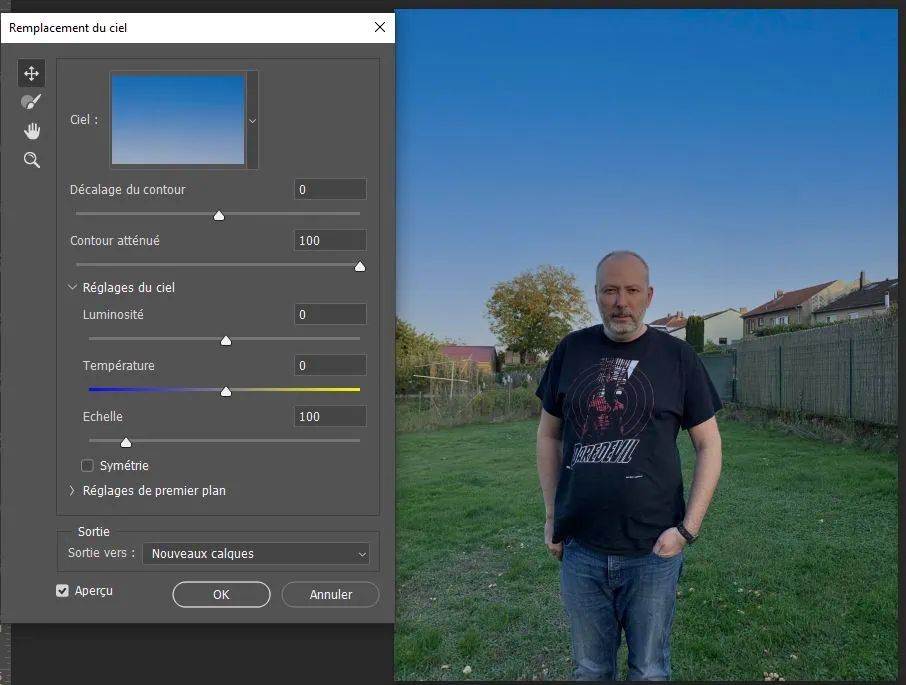 Changement d'un ciel dans photoshop