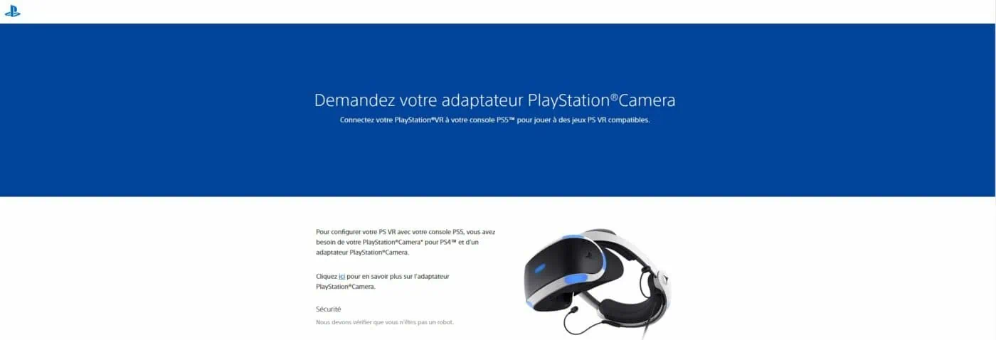 Demande adaptateur PSVR pour PS5