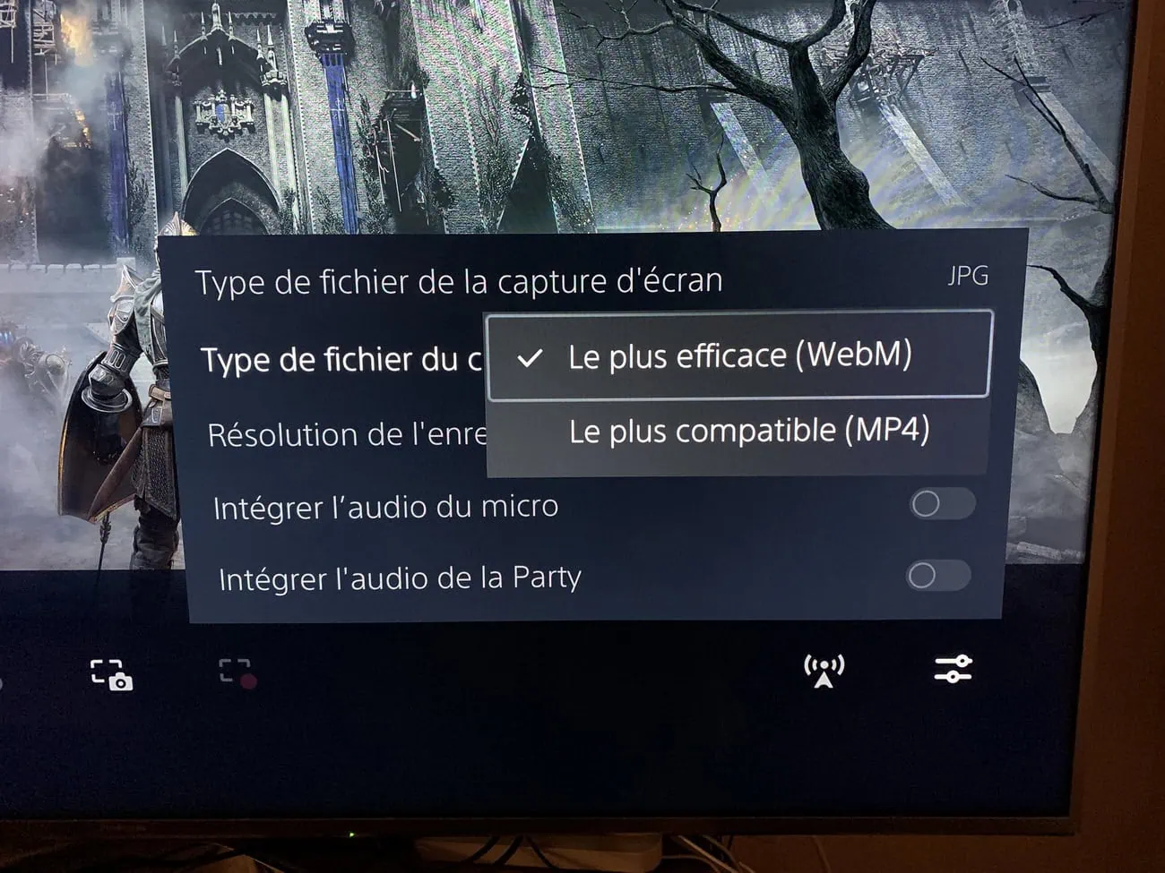 Modifier WebM en MP4 sur PS5