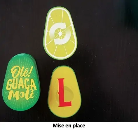 Plusieurs cartes du jeu Olé Guacamolé