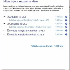 La mise à jour Antitode 10 v6.3