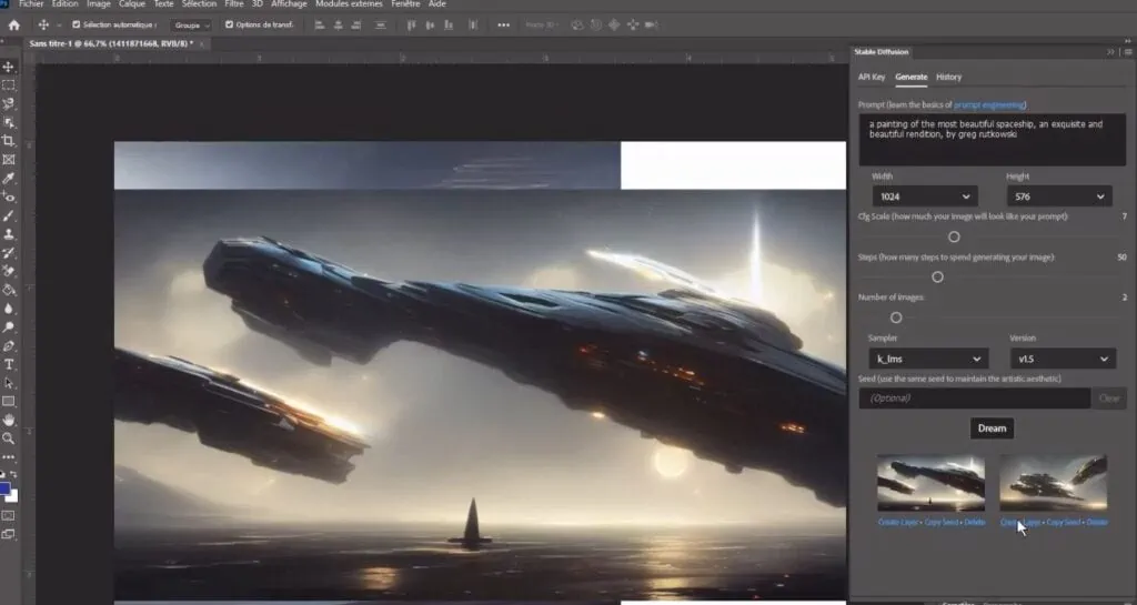 Exemple d'image de stable diffusion avec photoshop