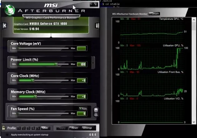 Utilisation processeur avec Stable diffusion