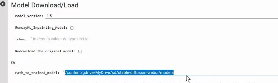 Comment utiliser un modèle fait avec Dreambooth ajout du répertoire des modèles