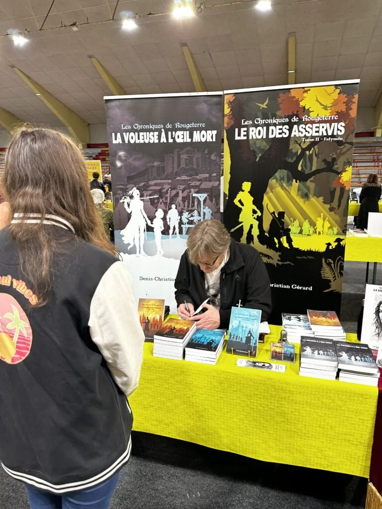 Denis-Christian Gérard dédicace chroniques de Rougeterre à homécourt