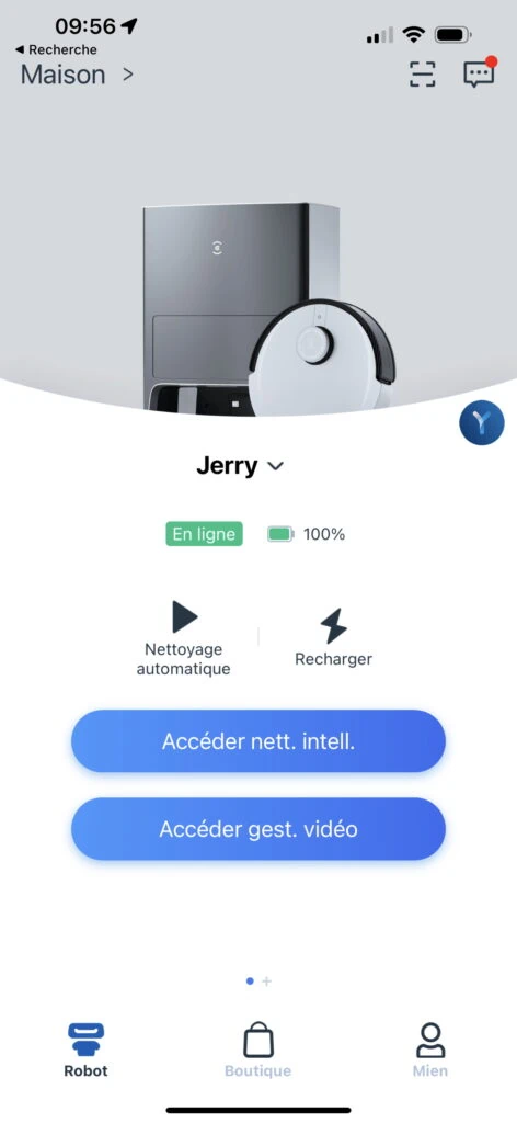 Application pour piloter Ecovacs Deebot X1 Omni