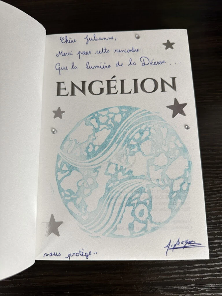 dedicace Engélion tome 1 de Justine Tiphagne