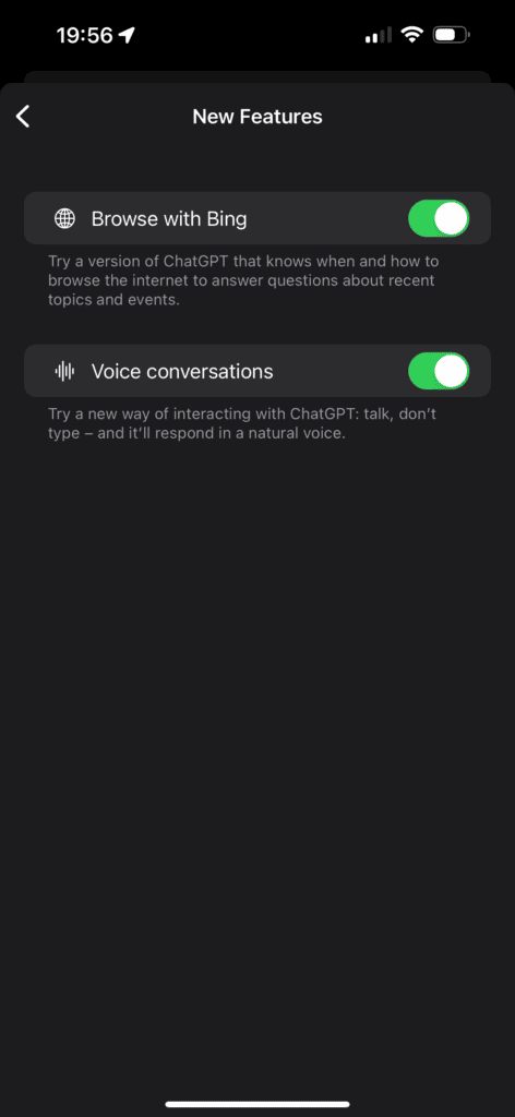 activation dans chatgpt de voice conversations sur ios
