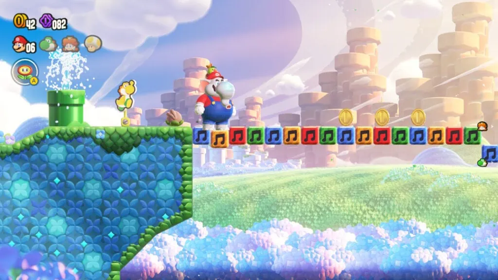 Super Mario Bros. Wonder transformation en éléphant