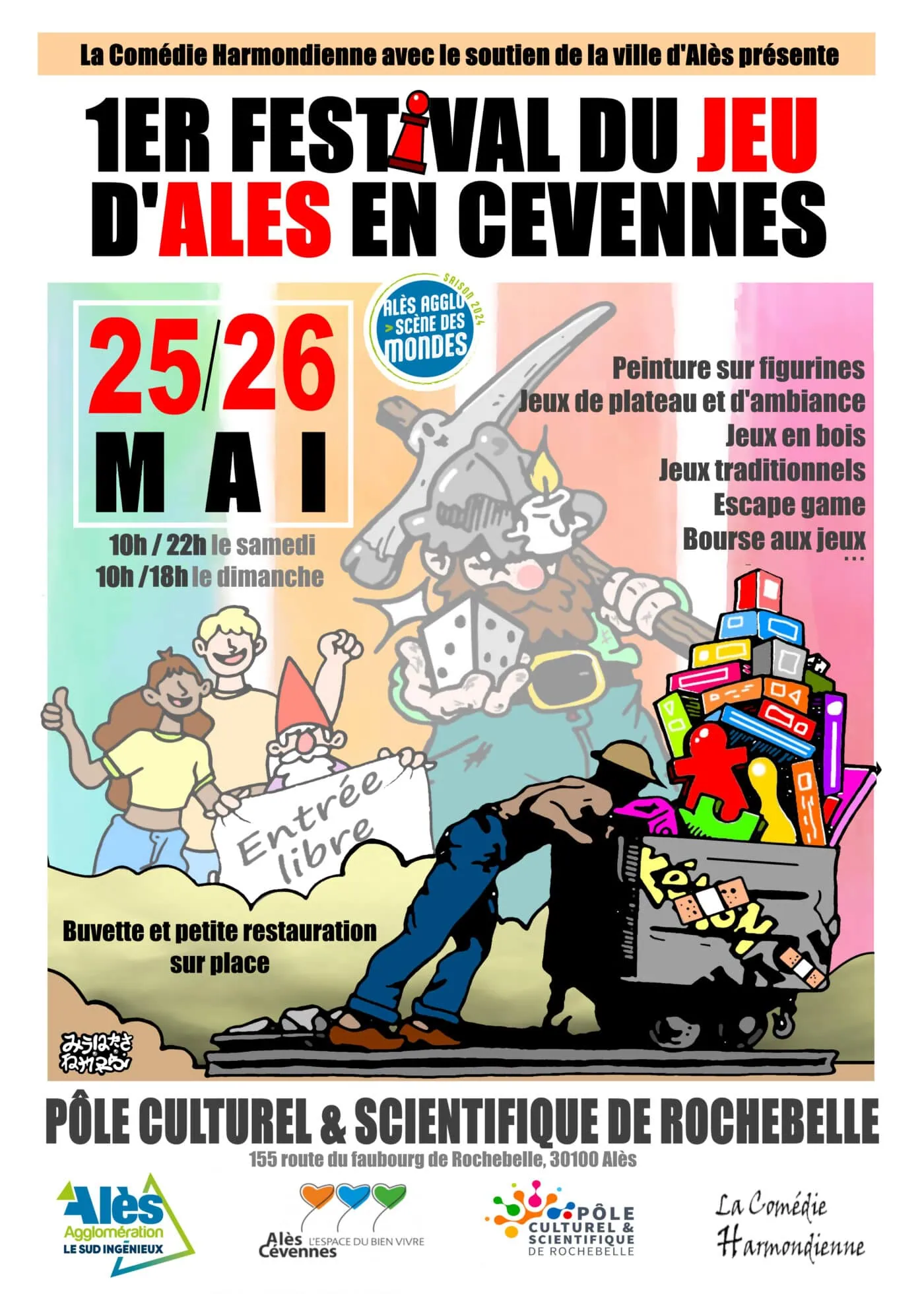 1er festival du jeu d'Ales les 25 et 26 mai 2024