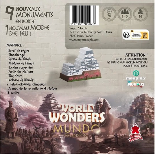 Test et avis de Mundo, extension pour World Wonders