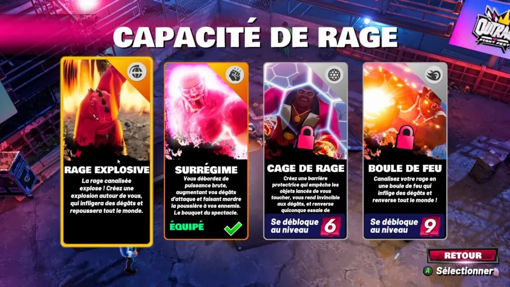 OutRage: Fight Fest capacité de rage pour les pouvoirs spéciaux