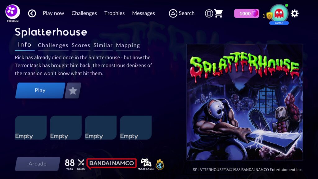 Splaterhouse antstream PS5