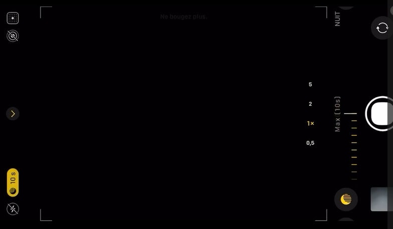 Prendre une photo avec l'iphone en mode nuit pour une aurore boréale