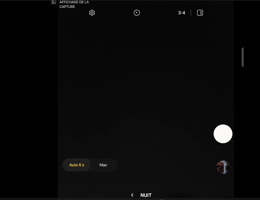 Prendre une photo avec un smartphone sous Android en mode nuit pour une aurore boréale