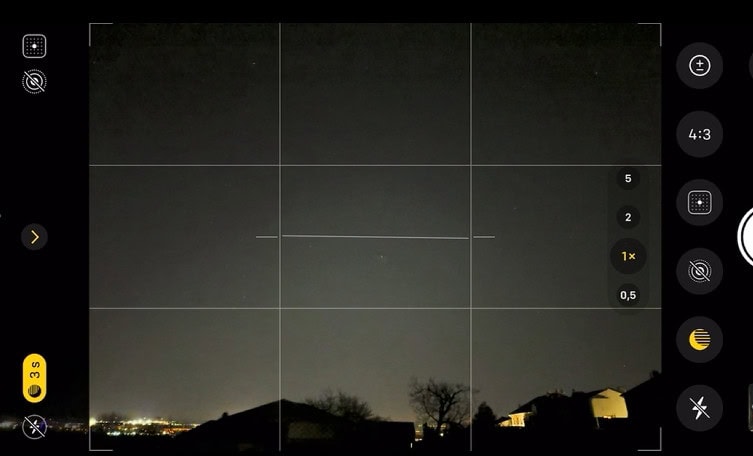 Prendre une photo avec l'iphone en mode nuit pour une aurore boréale