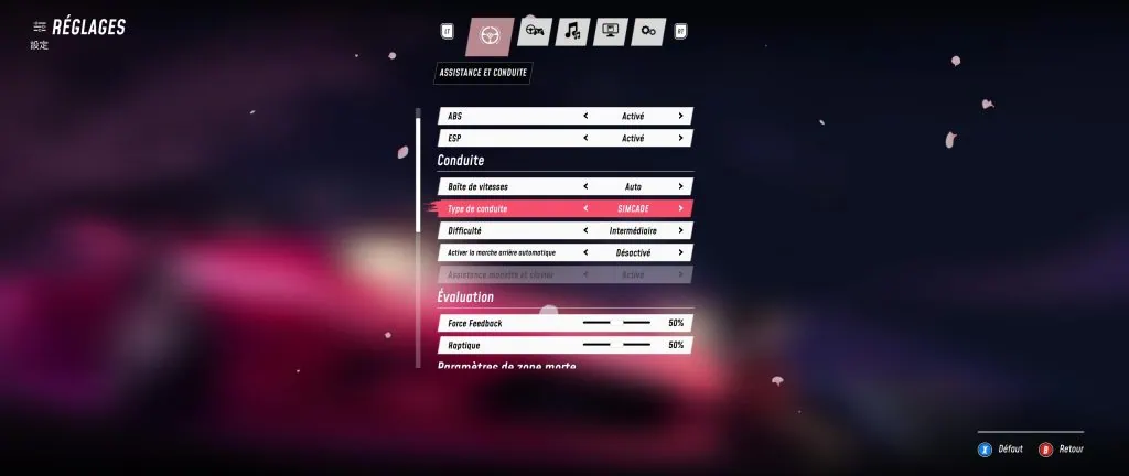 reglage JDM: Japanese Drift Master