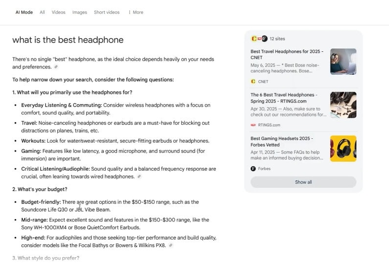 Comment utiliser le mode IA ou AI Google Search