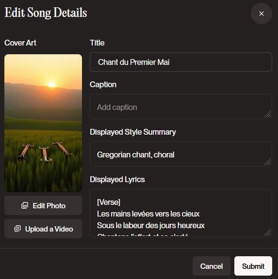 Chant grégorien Suno (melodic whistling)