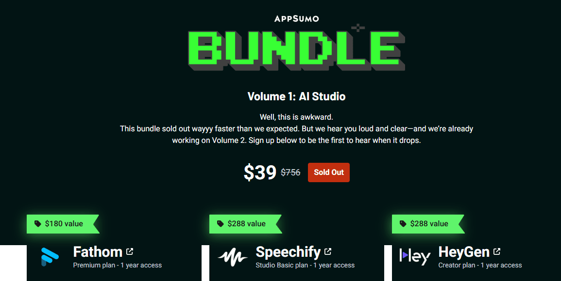AppSumo AI Studio Bundle : Une offre à 39 $ qui valait (vraiment) le coup !
