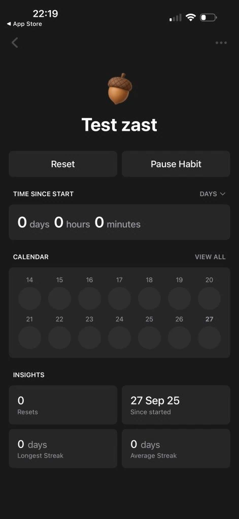 Appli IOS gratuite temporairement Ever Since: Habit days counter