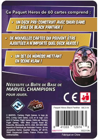 Présentation de Marvel Champions le jeu de cartes - Black Panther