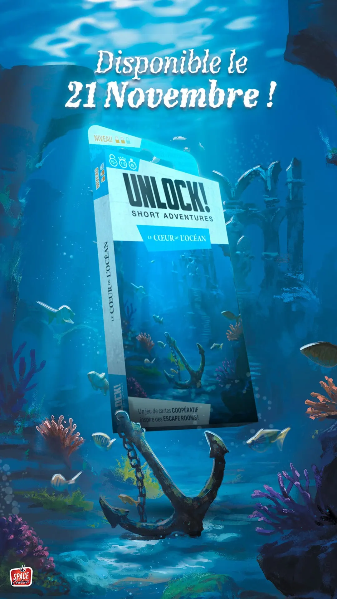 Space Cowboys lance Unlock! Short Adventures : Le Cœur de l'Océan