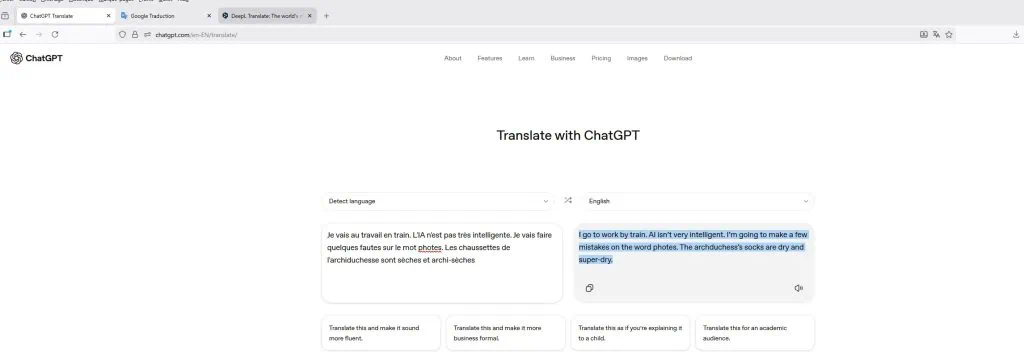 ChatGPT Translate : une nouvelle alternative gratuite à Google Translate et DeepL ?