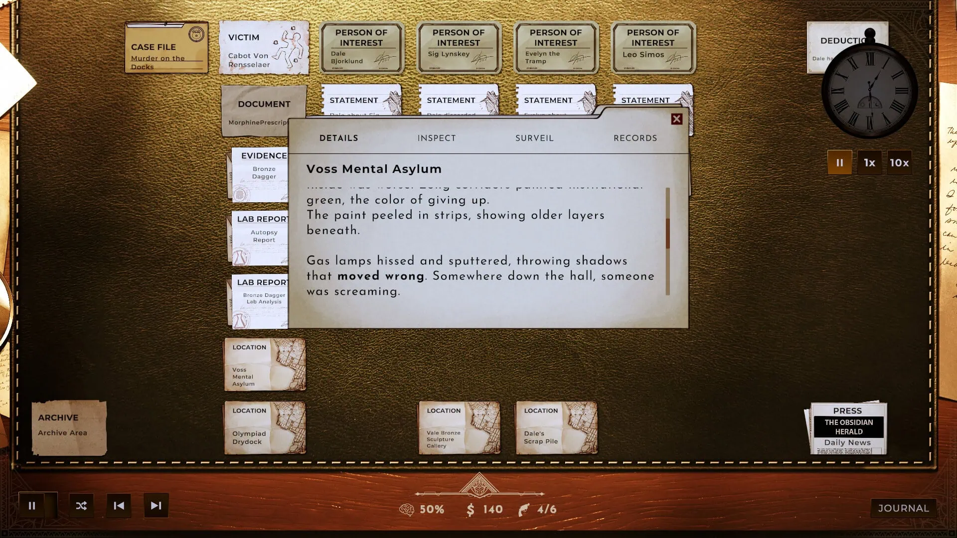 Obsidian Moon : trailer du jeu de détective lovecraftien et démo Steam