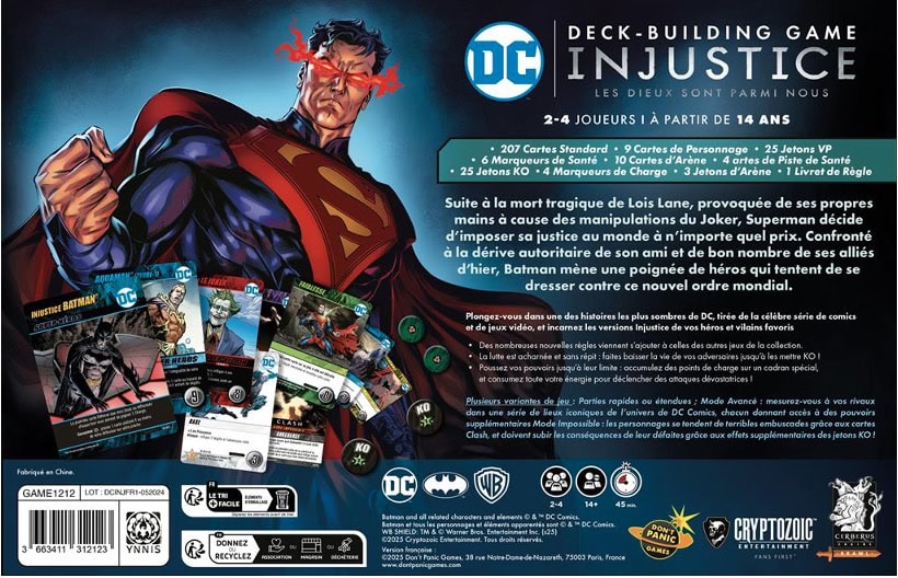 Test et avis de Deck-Building DC Comics Injustice : Les Dieux