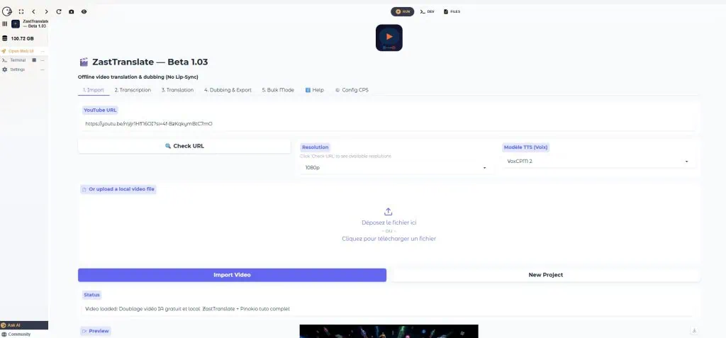 Clonage de voix et doublage vidéo en local : ZastTranslate passe en 1.03