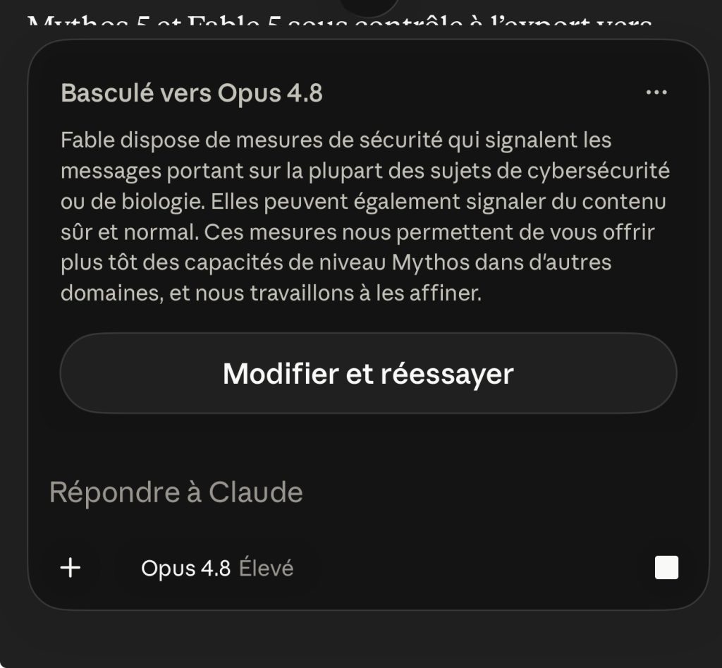 Claude Fable 5 et Mythos 5 bloqués partout : décision des États-Unis