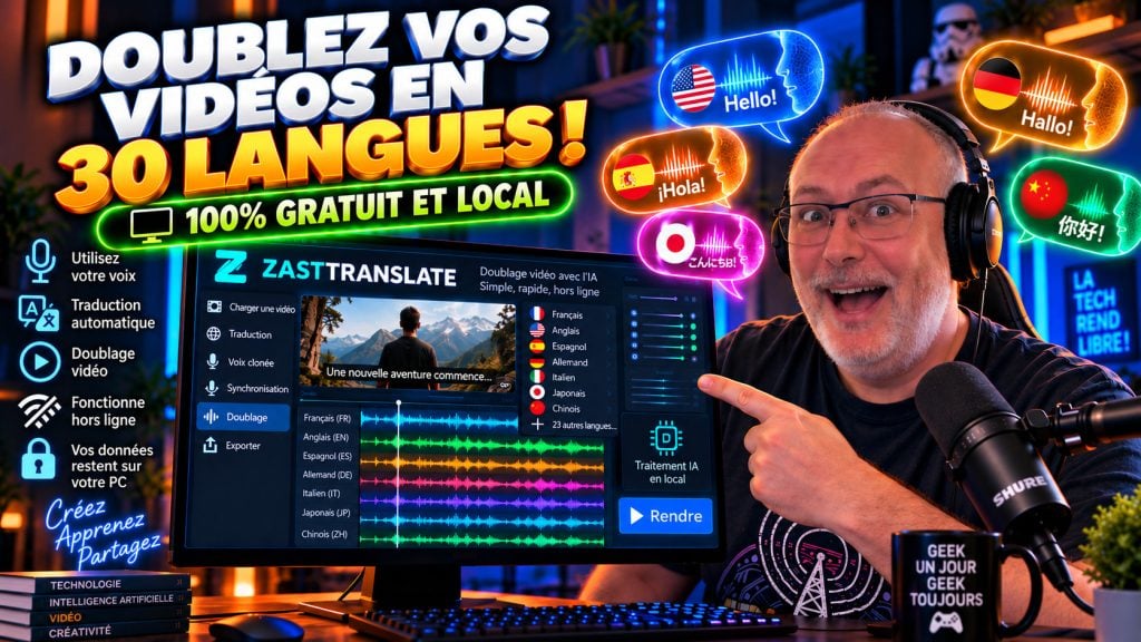 ZastTranslate : doubler ses vidéos avec sa propre voix en local