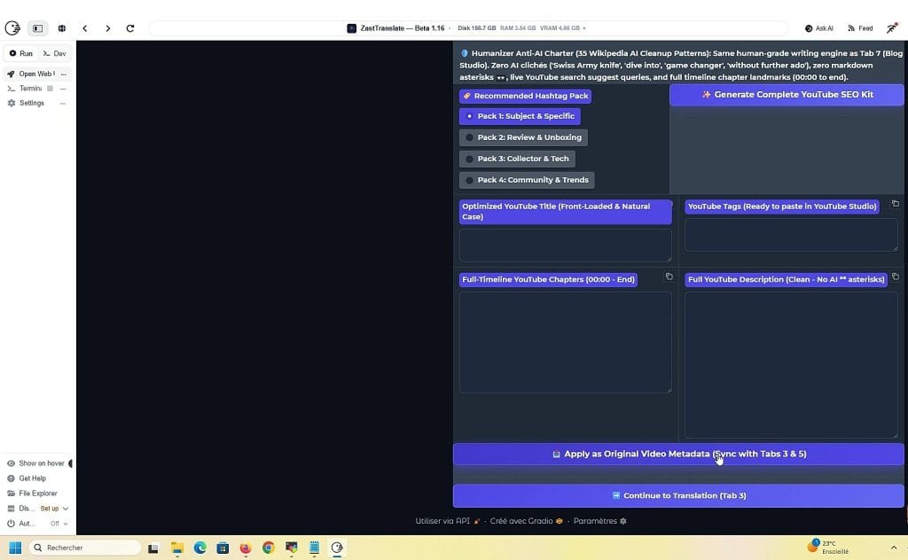 ZastTranslate : doubler ses vidéos avec sa propre voix en local