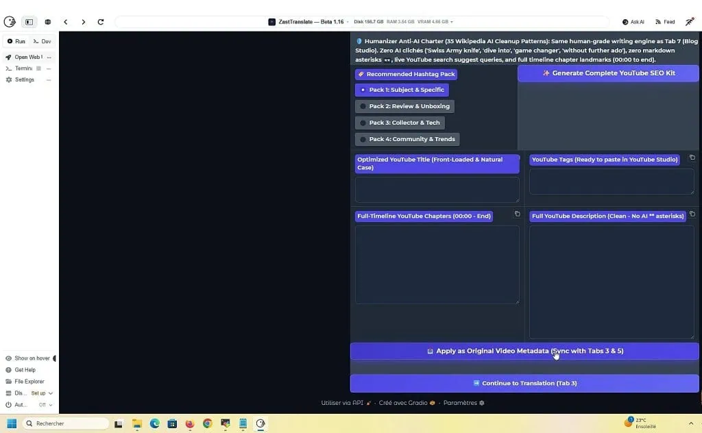 ZastTranslate : doubler ses vidéos avec sa propre voix en local